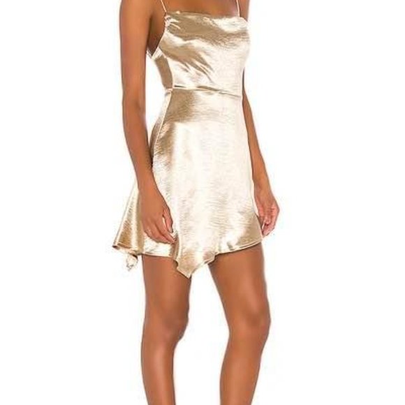 Asymmetrical Satin Dress - Picture 3 of 3